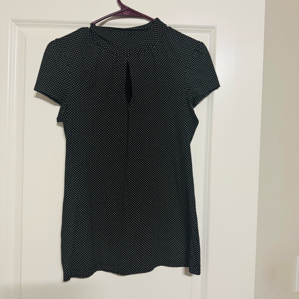 Express Black Cut Out Short Sleeve Blouse